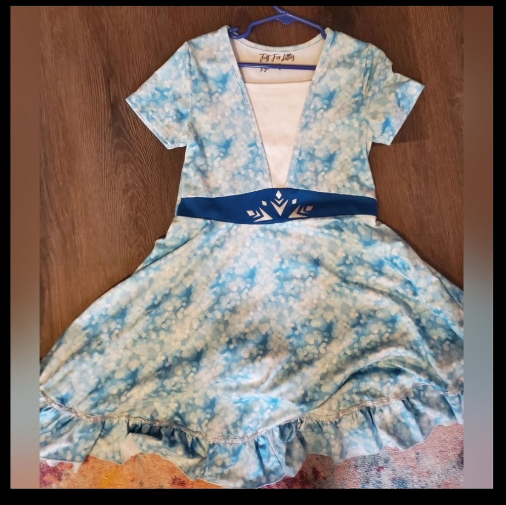Blue and White Floral Dress